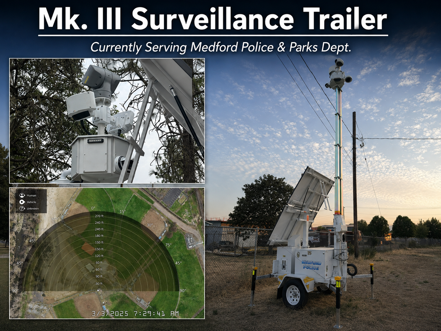 Mark 3 Surveillance Trailer — Medford Police with radar